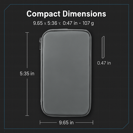 Travel Passport Wallet 12Cells Ticket ID Credit Card Holder Water Repellent Documents Phone Organizer Zipper Case Business Trip Daily Use