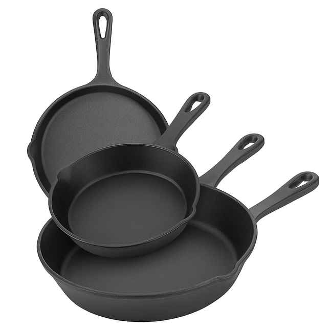 Cast Iron Skillet Set for Everyday Cooking