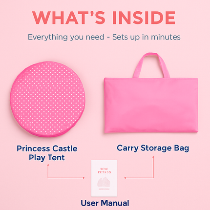 Princess Castle Play Tent for Indoor & Outdoor Fun