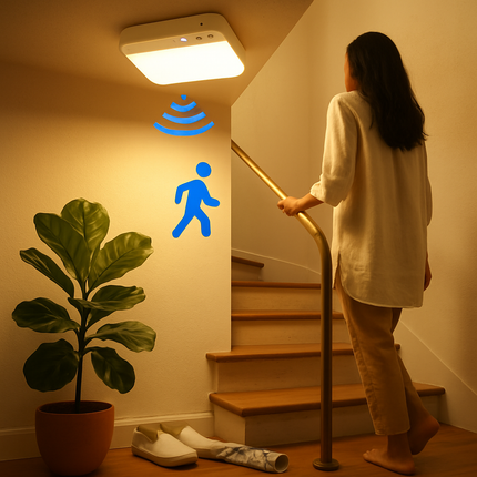 Motion Sensor Ceiling Light with Remote Rechargeable