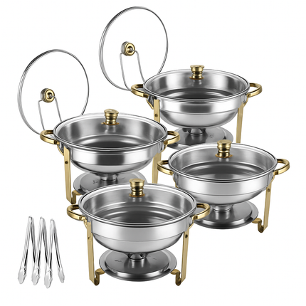 Chafing Dish Buffet Set - Round Stainless Steel