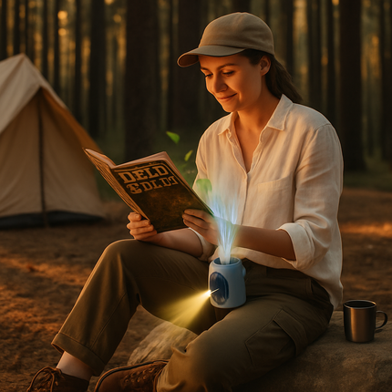 Portable 5-in-1 Waist Clip Fan with 5 Speeds and Light