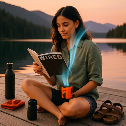 Portable 5-in-1 Waist Clip Fan with 5 Speeds and Light