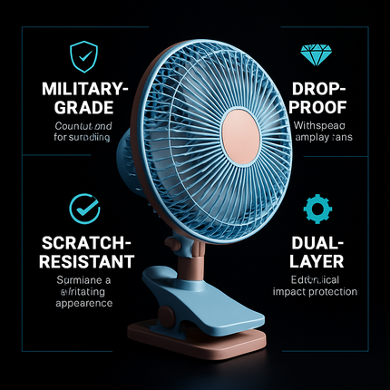 8.66In Oscillating Clip On Fan 2 Speeds Quiet Clamp Fan with 90° Oscillating & Tilting Angle Desktop Wall Mount for Home Office Dorms Strollers