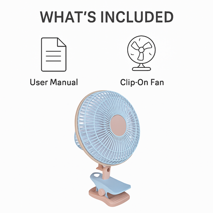 8.66In Oscillating Clip On Fan 2 Speeds Quiet Clamp Fan with 90° Oscillating & Tilting Angle Desktop Wall Mount for Home Office Dorms Strollers