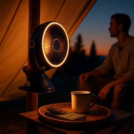 Clip-On Desk Fan for Camping and Office — Quiet & Adjustable