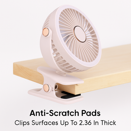 Clip-On Desk Fan for Camping and Office — Quiet & Adjustable