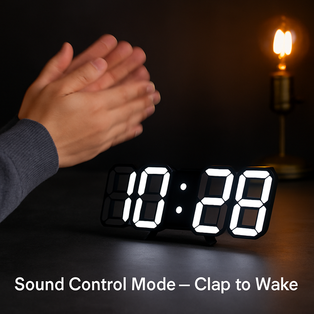 3D LED Digital Wall Clock for Home and Office Use