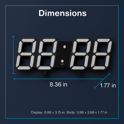3D LED Digital Wall Clock for Home and Office Use