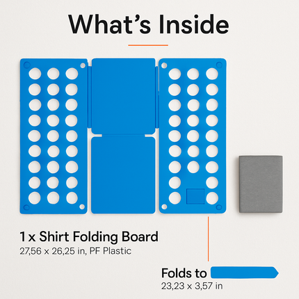 Shirt Folding Board Durable Plastic T-Shirts Clothes Folder 23x27.5inch Plastic Laundry Clothes Flip Fold Laundry Room Organizer