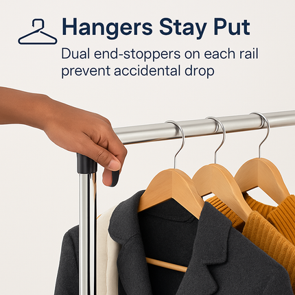 Extendable Garment Hanging Rack for Home Use