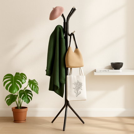 Coat Rack Organizer - Multi-Hook Standing Coat Rack