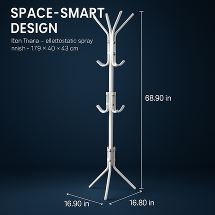 Coat Rack Organizer - Multi-Hook Standing Coat Rack