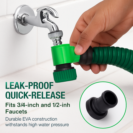 Garden Hose with 7-Mode Sprayer for Patio and Garden