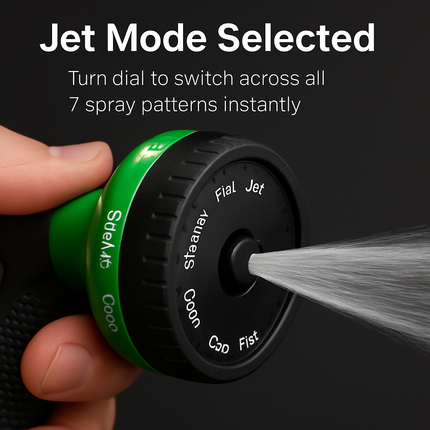 Garden Hose with 7-Mode Sprayer for Patio and Garden