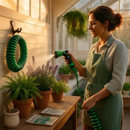 Garden Hose with 7-Mode Sprayer for Patio and Garden