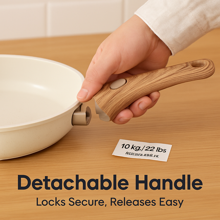Nonstick Cookware Set with Detachable Handles