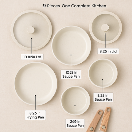 Nonstick Cookware Set with Detachable Handles