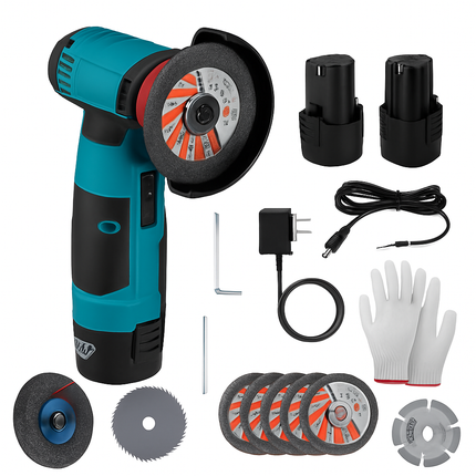Cordless Mini Angle Grinder with Cutting Discs Set
