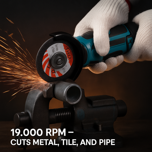 Cordless Mini Angle Grinder with Cutting Discs Set