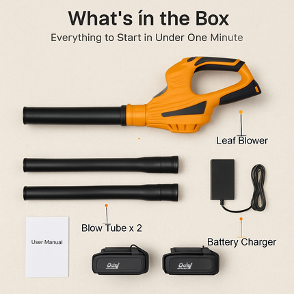 Cordless Leaf Blower - Powerful, Quick Home Cleaning