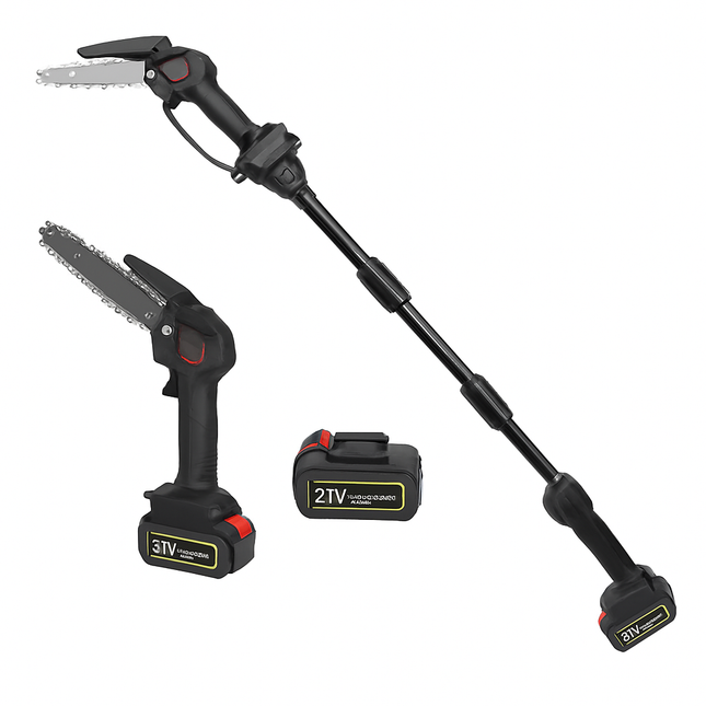 Cordless Pole Saw & Mini Chainsaw - 2-in-1, Adjustable