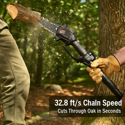 Cordless Pole Saw & Mini Chainsaw - 2-in-1, Adjustable