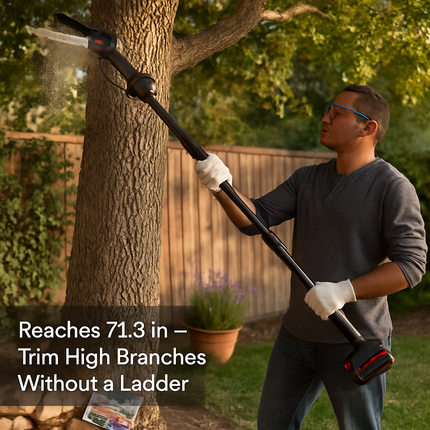 Cordless Pole Saw & Mini Chainsaw - 2-in-1, Adjustable