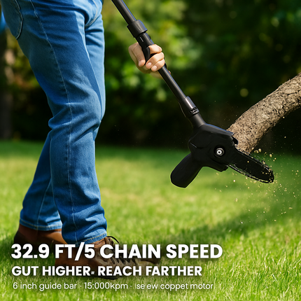 Cordless Pole Saw & Mini Chainsaw Garden Kit