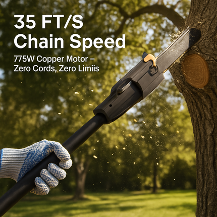 Cordless Pole Saw for Pruning with Extendable Reach