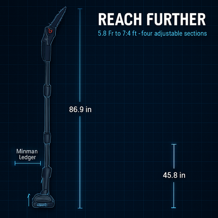 Cordless Pole Saw for Pruning with Extendable Reach