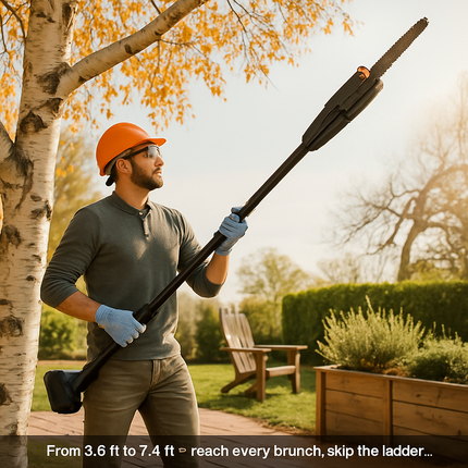 Cordless Pole Saw for Pruning with Extendable Reach