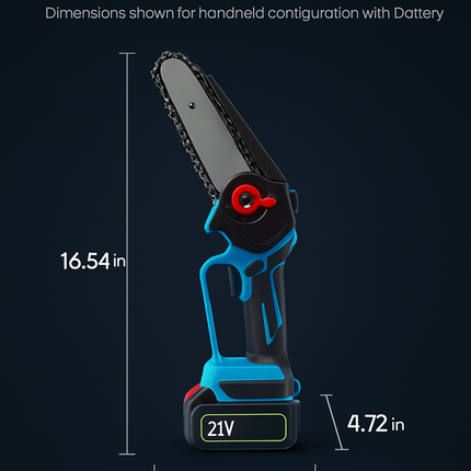 2-IN-1 Cordless Pole Saw And Mini Chainsaw With Extension Pole 21V Battery 6” Electric Brushless Pole Chainsaw with Digital Display Auto Oiler Safety