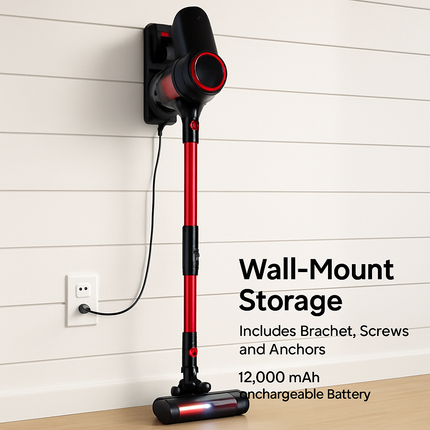 Cordless Vacuum Cleaner with LED Lighting and 2 Speeds
