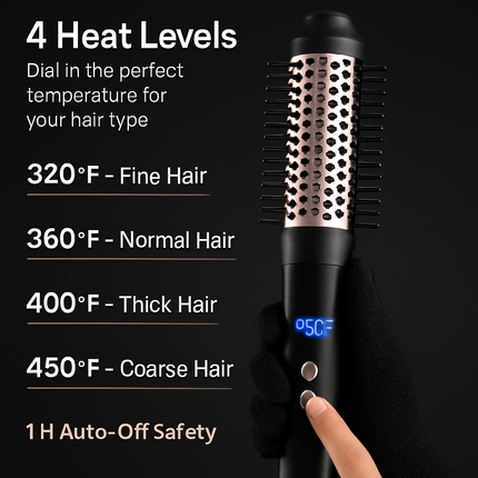 5-in-1 Curling Wand with 4 Barrels & Brush