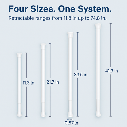 Tension Curtain Rod Extendable for Easy Home Use