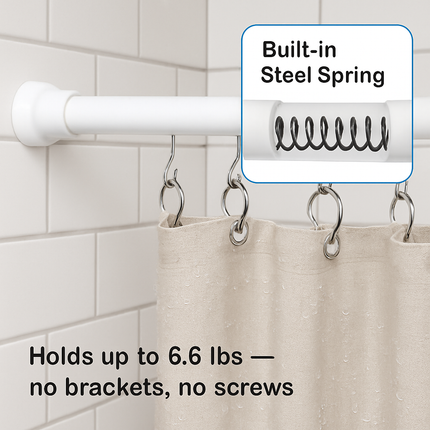 Tension Curtain Rod Extendable for Easy Home Use