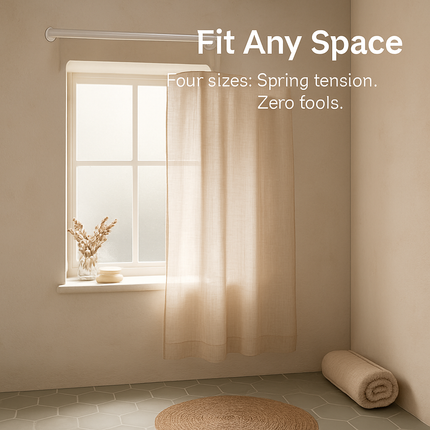 Tension Curtain Rod Extendable for Easy Home Use