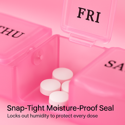 Weekly Pill Organizer for 7 Days - Portable Case