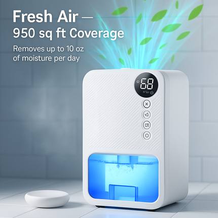Dehumidifier: Portable, Sleep Mode, Timer & 7-Color Lighting