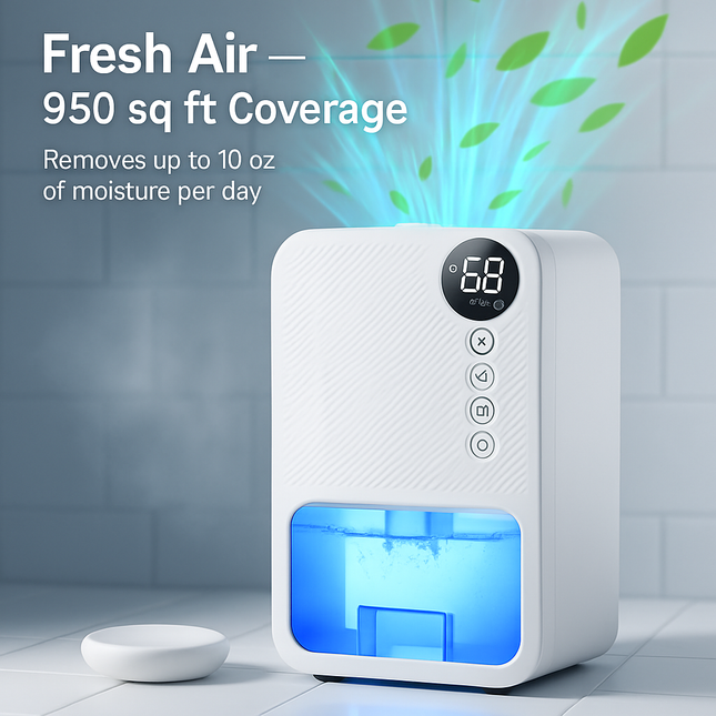 Dehumidifier: Portable, Sleep Mode, Timer & 7-Color Lighting