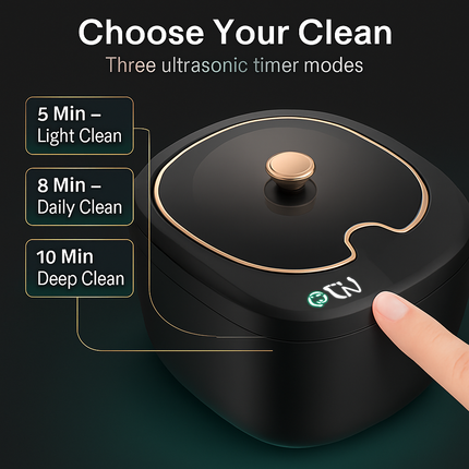 Ultrasonic Retainer Cleaner for Dental Appliances