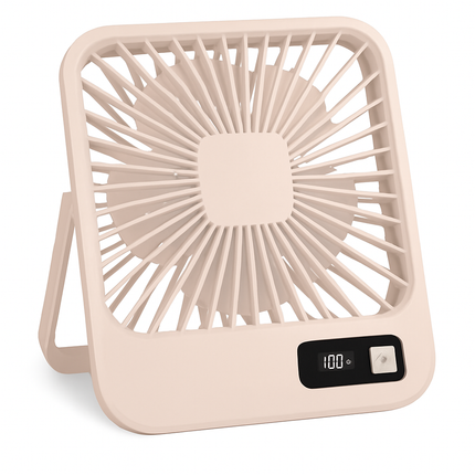 Mini Desktop Cooling Fan with LCD Display and Quiet Airflow