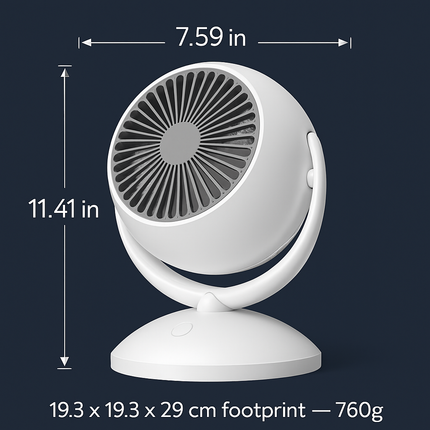 Air Circulator Desk Fan Portable Oscillating Table Fan