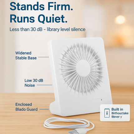 Portable Desk Fan - 3-Speed Quiet Table Fan
