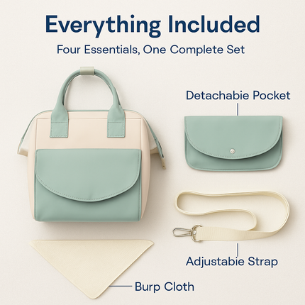Diaper Bag with 7 Pockets and Insulated Compartments