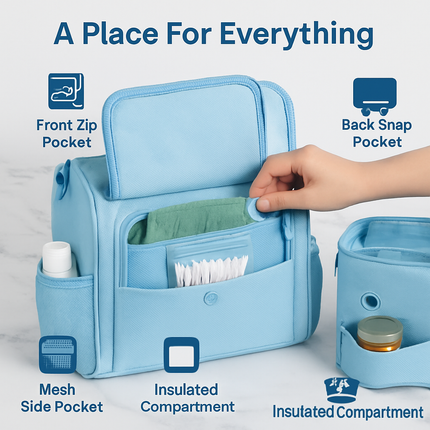 Diaper Bag Tote Set for Baby Essentials with Changing Pad