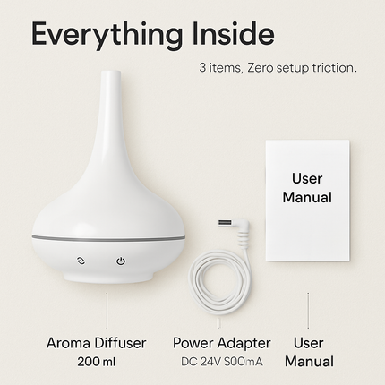 200ml Cool Mist Humidifier Ultrasonic Aroma Essential Oil Diffuser w/7 Color LED Lights Waterless Auto Off for Office Home Room Study Yoga Spa