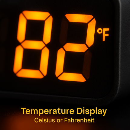 LED Digital Wall Clock with Remote - 12/24h, 3 Alarms