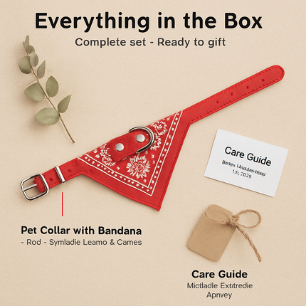 Adjustable Leather Pet Collar Triangle Bandana for Dogs
